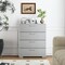 Engineered Wood Dresser with 4 Drawers Storage Cabinet, Metal Legs and Modern Design